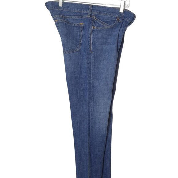 Old Navy 12 Short Womens Bootcut Jeans DIVA Blue Denim Stretch Cowgirl Grunge - Picture 3 of 8